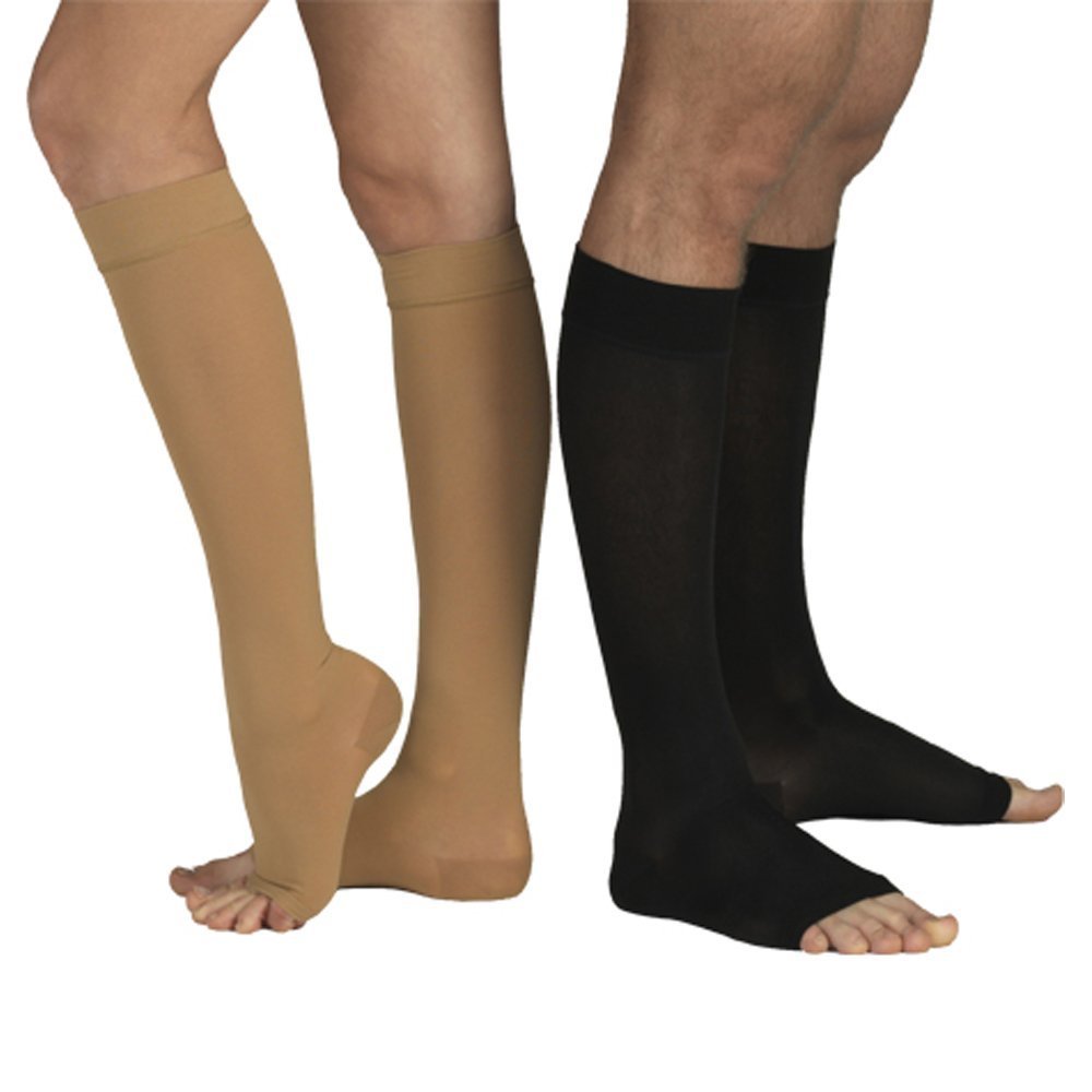 Tonus Elast 18-21 mmHg Class I Knee-High Medical Compression Stockings with Open Toe for Women & Men - Doctor Recommended for Varicose Veins, Swelling, Circulation - Perfect for Travel, Pregnancy & Post-Surgery Recovery