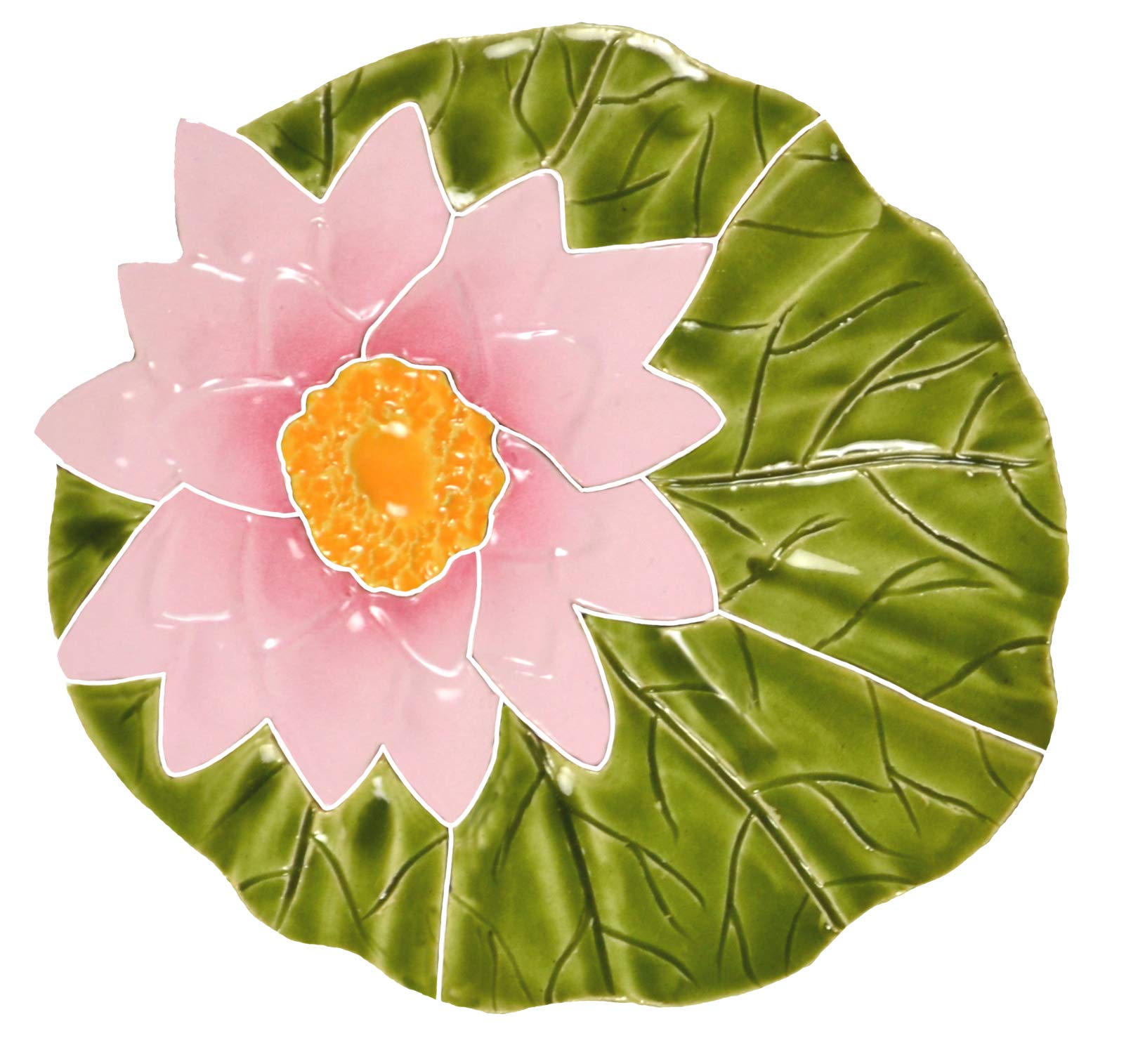 Lily Pad with Flower Ceramic Swimming Pool Mosaic Tile (6