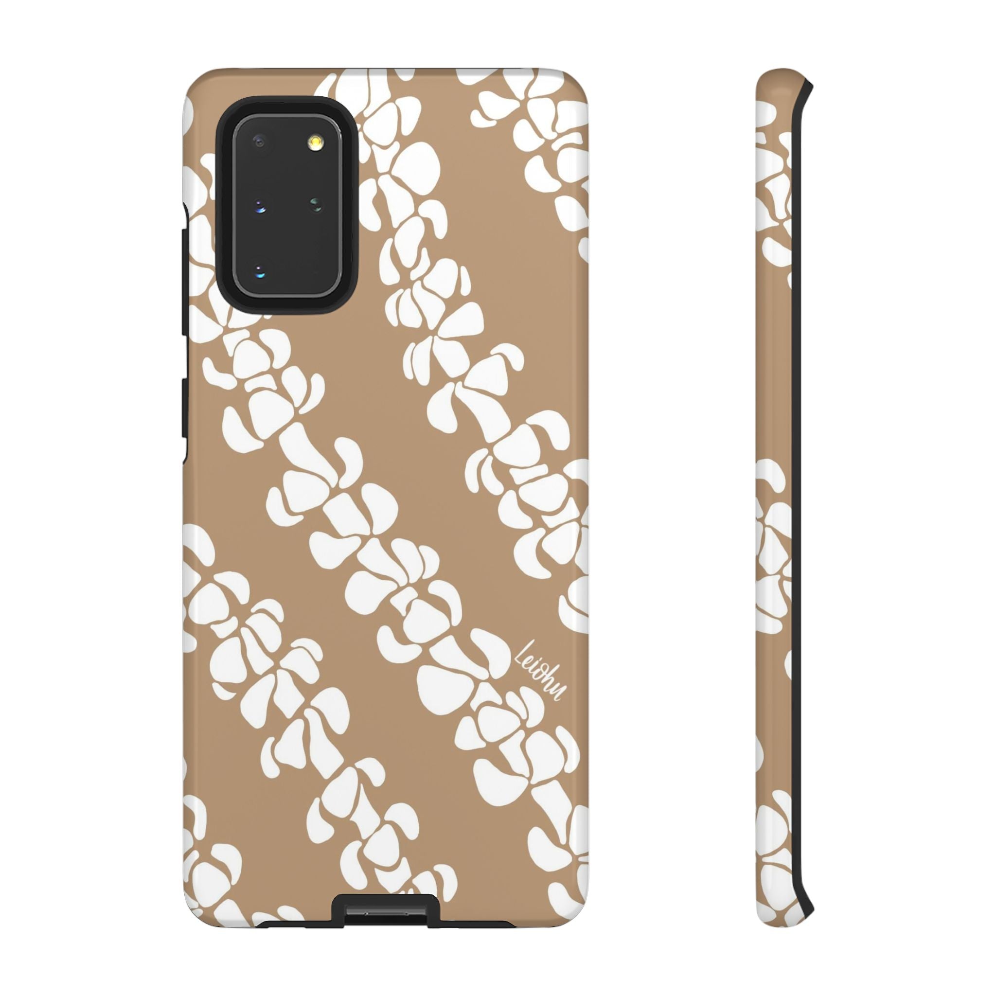 Premium Puakenikeni Tan Leather Case for Samsung Galaxy - Durable Protection with Stylish Design for Everyday Use