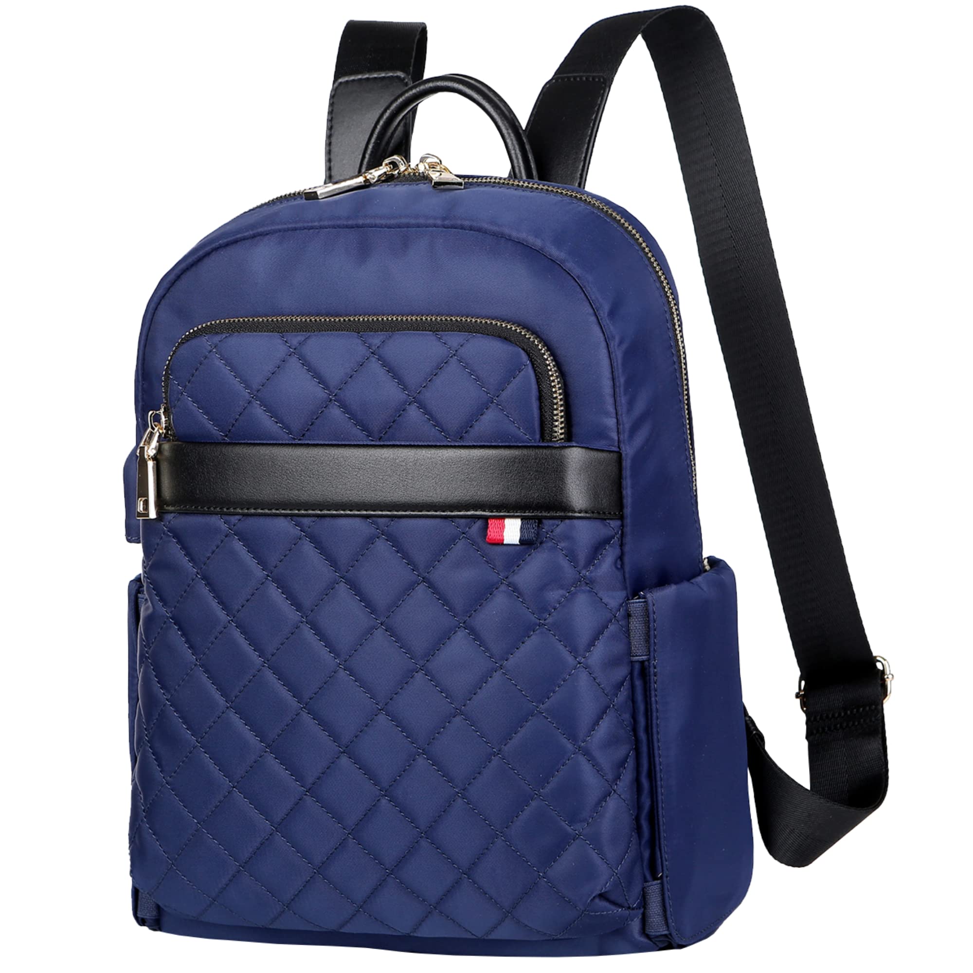 Nordace Ellie Mini Backpack for Women - Water Resistant Small Backpack with USB Charging Port - Perfect for Travel, Work & Daily Use (Blue)