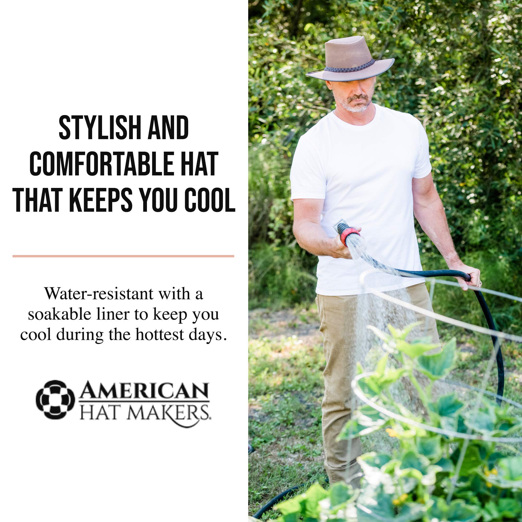 American Hat Makers Soaker Hat - Breathable Mesh Sun Hat for Men & Women | UV Protection for Outdoor Activities, Hiking, Fishing & Beach