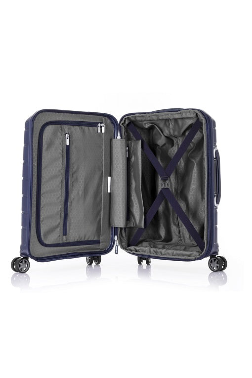 Samsonite OC2lite 55cm 4-Wheel Hard Shell Carry-On Luggage - Navy Blue | Lightweight Spinner Suitcase for Business Travel & Weekend Getaways