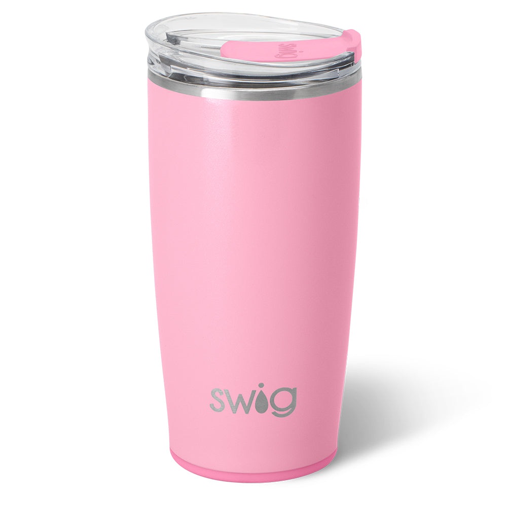 22oz Shimmer Bubblegum Tumbler with Lid & Straw - Insulated Stainless Steel Cup for Hot & Cold Drinks - Perfect for School, Office, Gym & Outdoor Activities