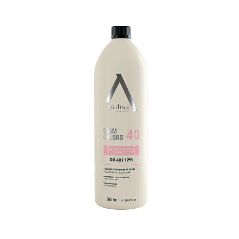 Agilise Professional Glam Colors OX 40 Volumes 900ml (30 Fl Oz) - High Lift Hair Developer for Salon & Home Hair Coloring