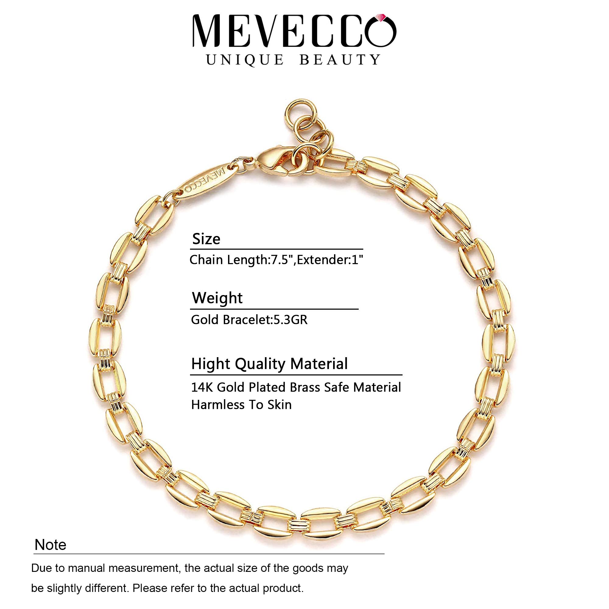 14K Gold Plated Chunky Chain Bracelet for Women - Handmade Embossed Spiral Figaro Link, Diamond Cut Dainty Bracelet | Perfect for Casual Wear, Parties & Gift Giving