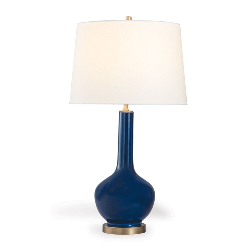 Alex Navy Table Lamp - 68 Port USB Charging Desk Lamp for Home Office, Bedroom & Study - Modern LED Task Lighting with Adjustable Brightness