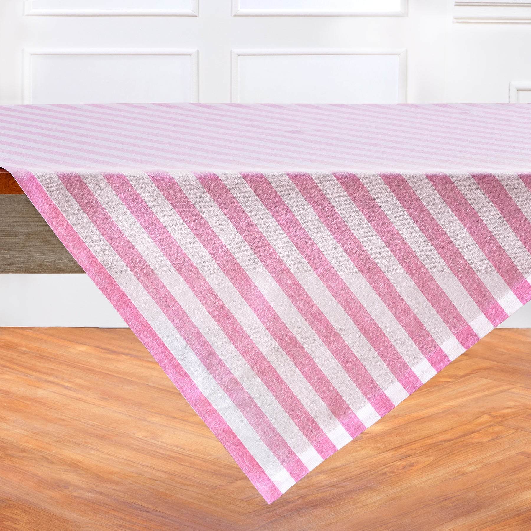 Sorrento Striped Tablecloth - Waterproof & Wrinkle-Free Table Cover for Dining Room, Kitchen, and Outdoor Picnics