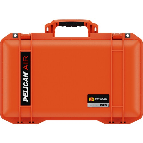 Pelican 1525AirWF Waterproof Hard Carry Case with Foam Insert & Liner - Orange | Shockproof Protection for Cameras, Drones & Electronics | Perfect for Travel, Outdoor Adventures & Professional Use