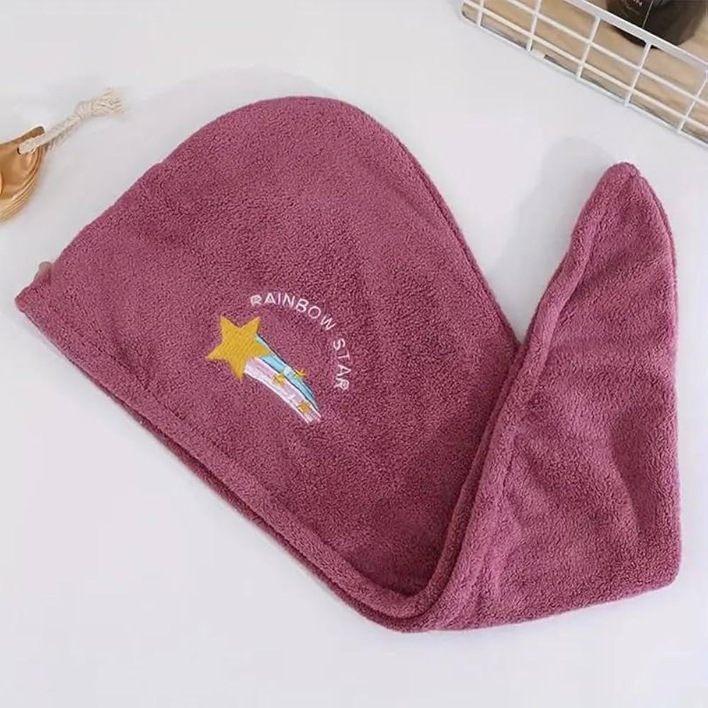 Super Absorbent Microfiber Hair Towel Wrap for Women - Quick Dry, Lightweight & Soft Hair Turban for Wet Hair (Cherry Red) - Perfect for Post-Shower, Swimming, and Salon Styling