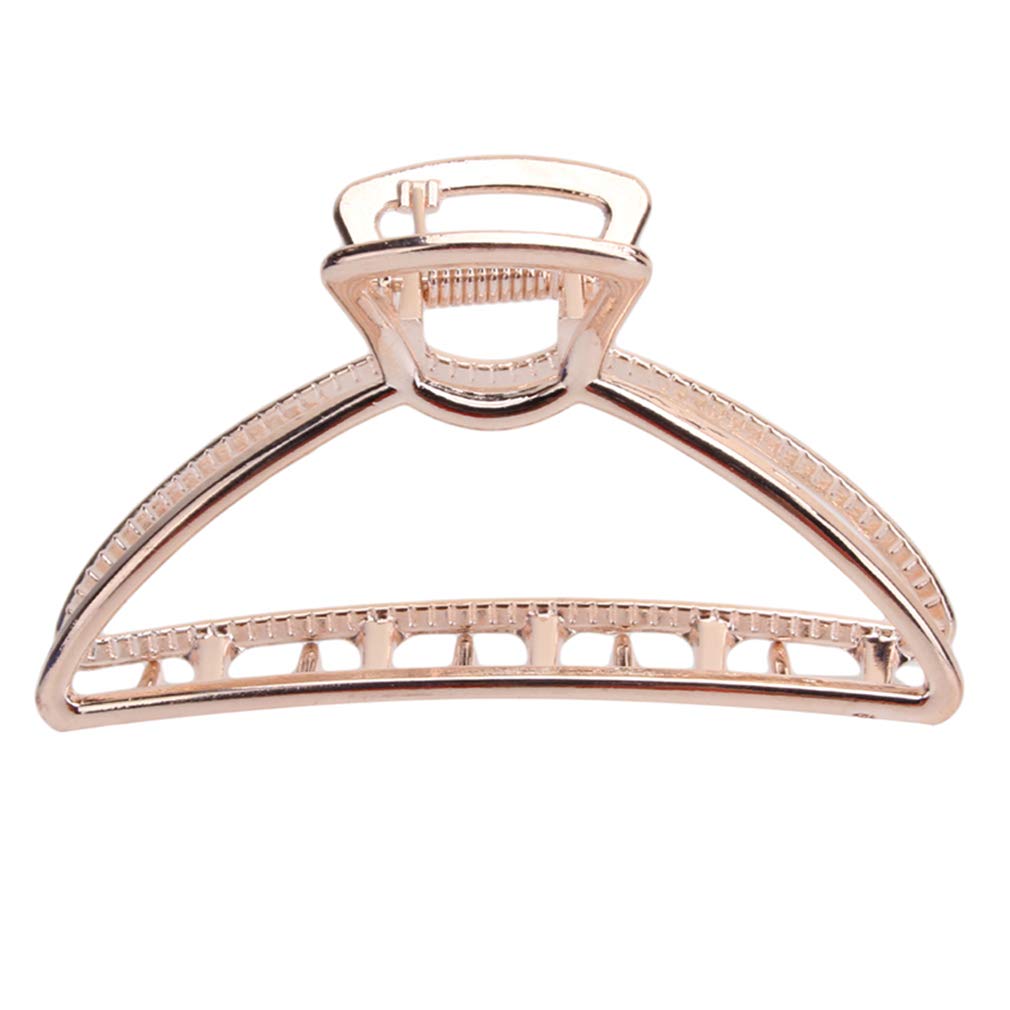 GUAngqi Geometric Alloy Hair Claws | Hair Clips & Banana Clips for Women | Rose Gold Hair Accessories | Perfect for Parties, Weddings & Everyday Styling