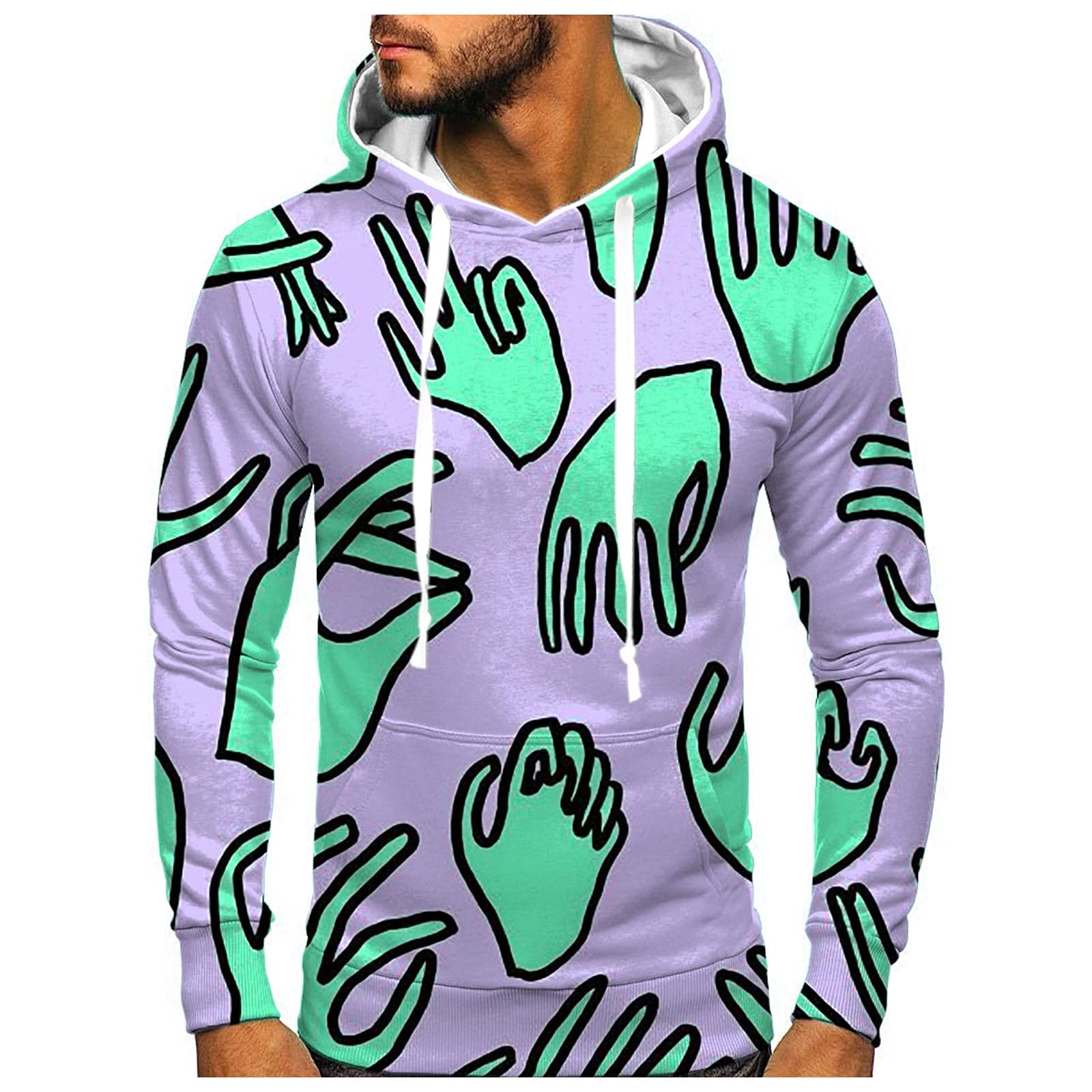 Stylish Christmas Hoodies for Men - Long Sleeve Graphic Pullover Sweatshirts | Cozy Holiday Gift & Winter Casual Wear