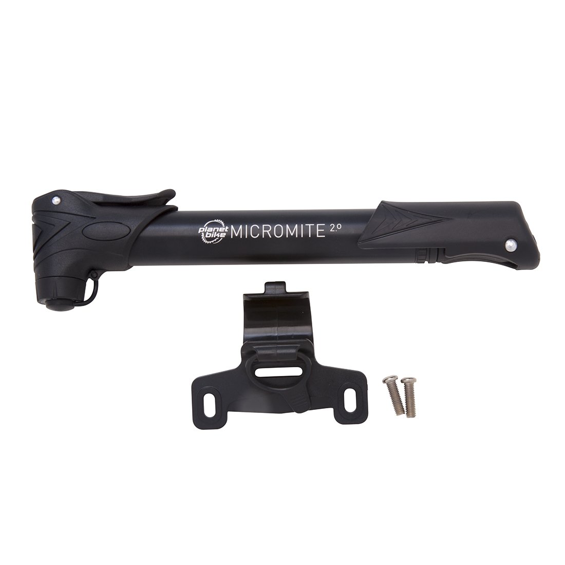 Planet Bike Micromite 2.0 Mini Bike Pump - Compact Portable Bicycle Tire Inflator for Road & Mountain Bikes - Perfect for Emergency Repairs & On-the-Go Cycling Adventures (Black)