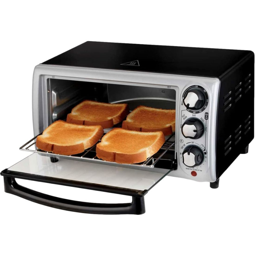 HAMILTON BEACH 31142 4-Slice Toaster Oven with Convection - Perfect for Baking, Broiling & Toasting - Ideal for Small Kitchens, Dorms & Offices