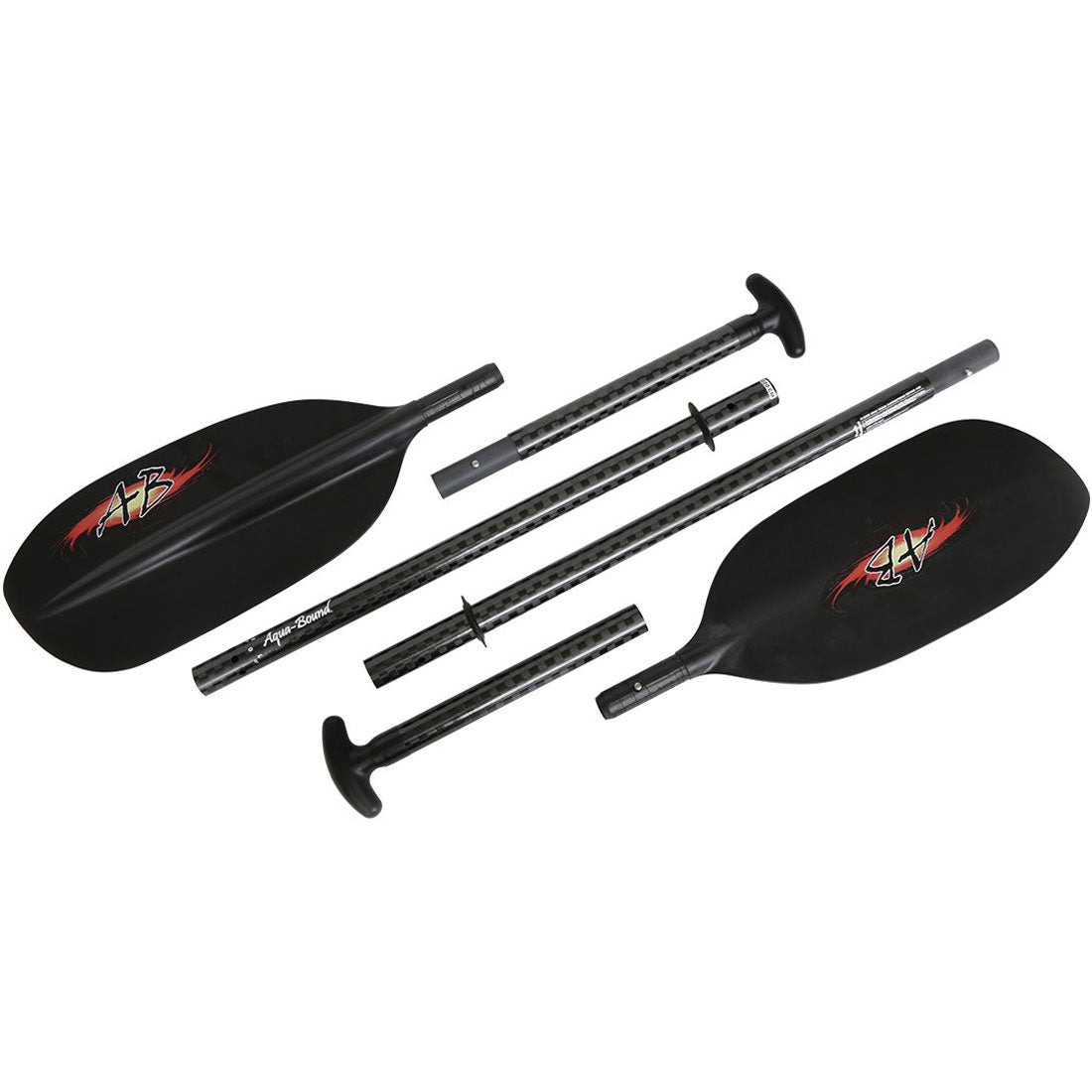 Aqua Bound Shred Apart Carbon 4-Piece Packraft Paddle - Lightweight & Durable Kayak Paddle for Travel & Backpacking Adventures