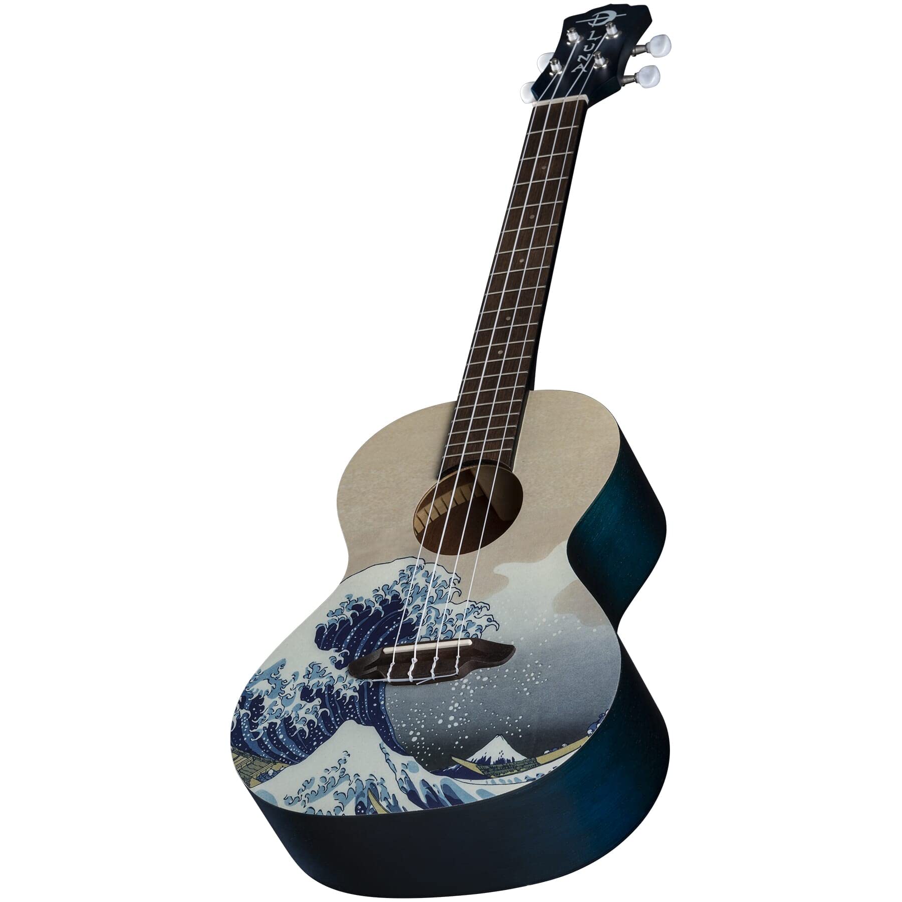 Luna Great Wave Tenor Ukulele with Premium Mahogany Body - Handcrafted 26