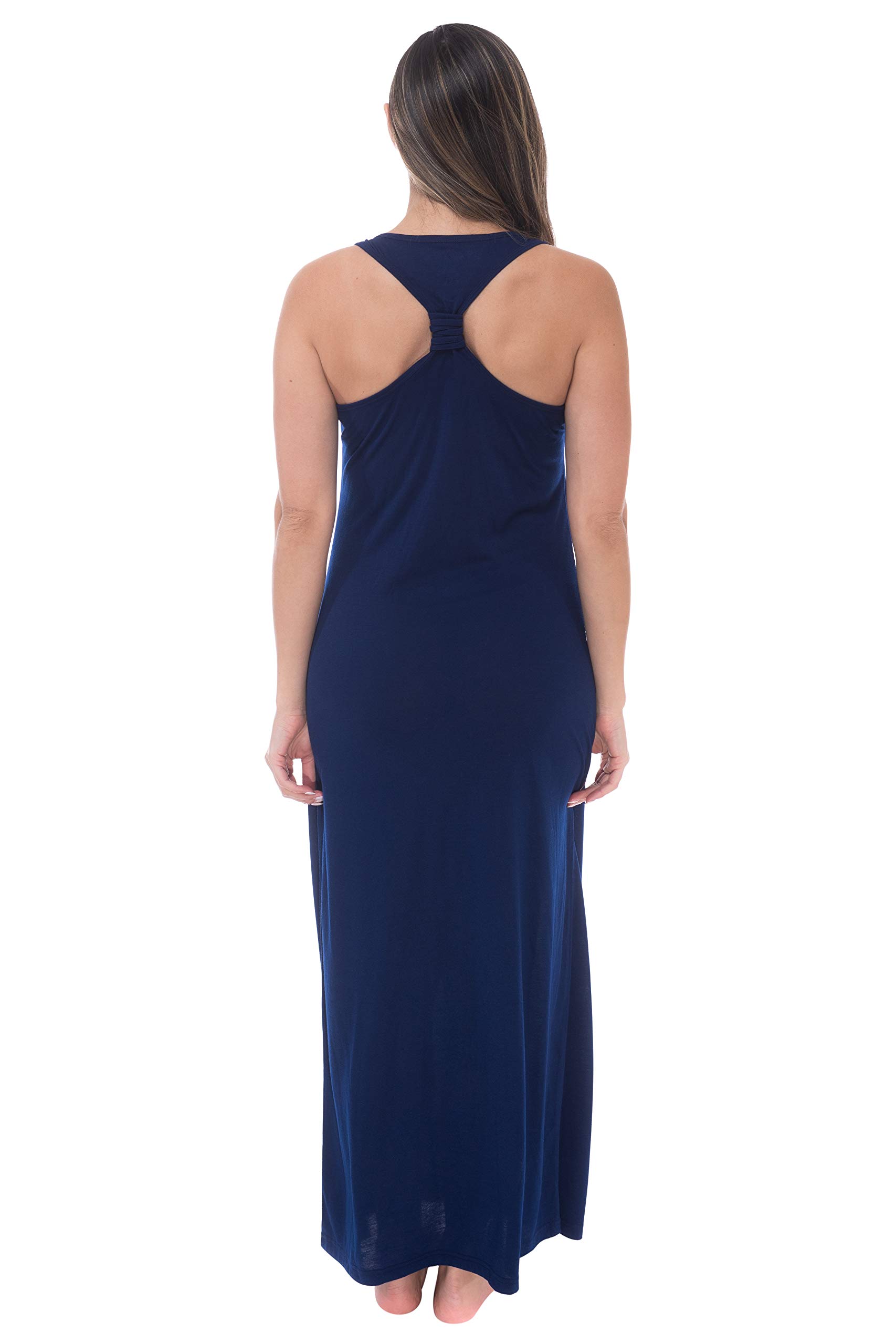 Just Love Racer Back Solid Tank Dress with Bungee - Comfortable Stretchy Women's Workout Dress for Yoga, Running & Gym - Perfect for Active Lifestyles