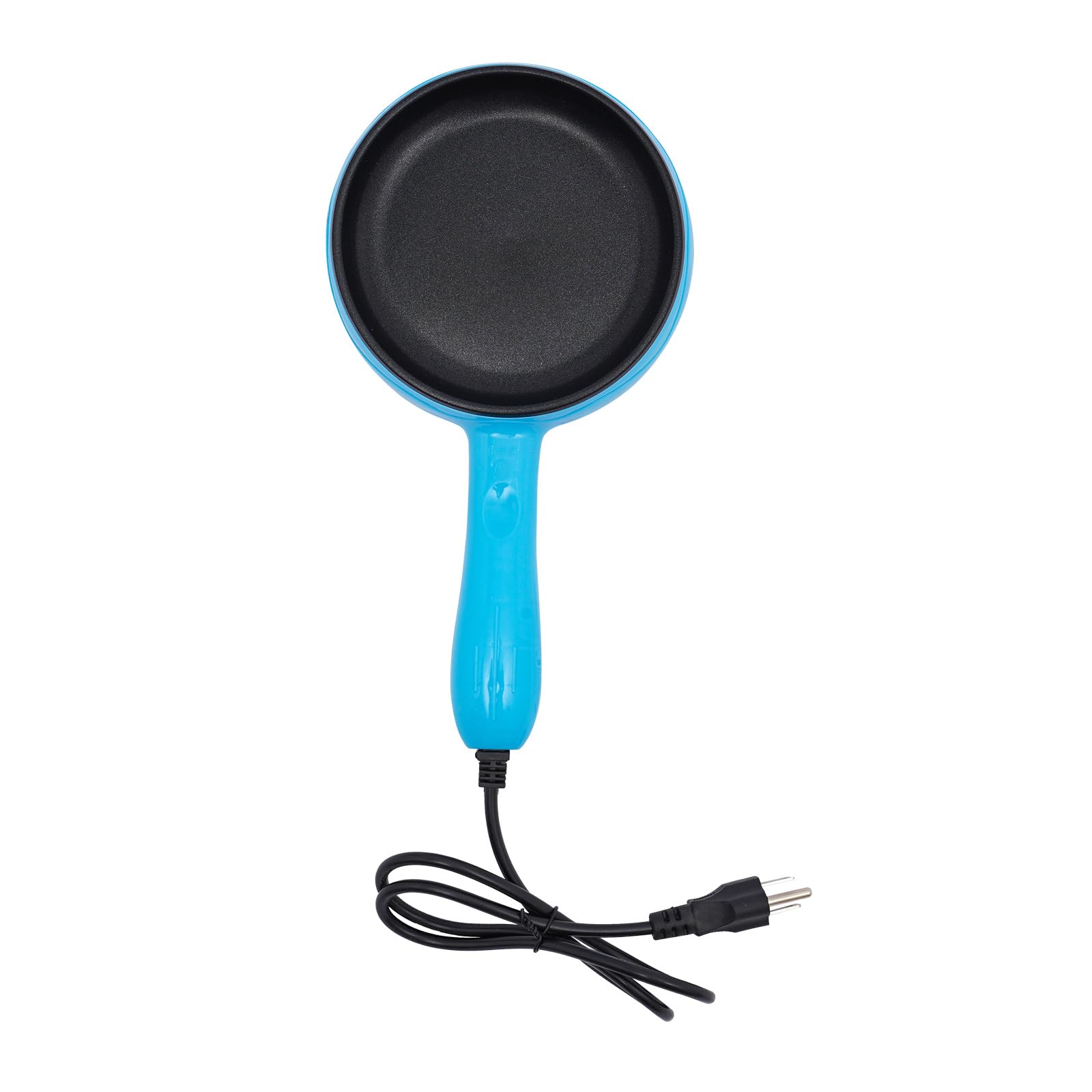6-Inch Non-Stick Electric Skillet - Rapid Heating Mini Griddle for Pancakes, Eggs & Snacks | Portable Breakfast & Lunch Solution for Dorms, Offices & Travel | Blue/Yellow/Pink (Blue)