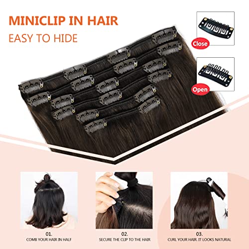 Premium 100% Human Hair Clip-In Extensions - Silky Straight Hair Extensions for Length & Volume | Perfect for Parties, Weddings & Everyday Styling