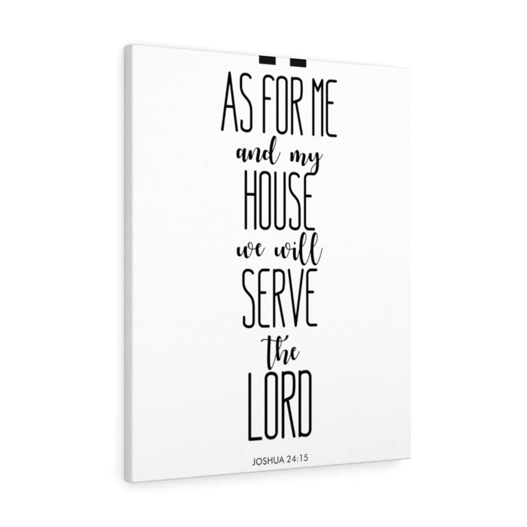Joshua 24:15 Christian Wall Art - Bible Verse Print Ready to Hang - Inspirational Scripture Home Decor for Living Room, Bedroom & Church - Serve The Lord Gift for Christian Families