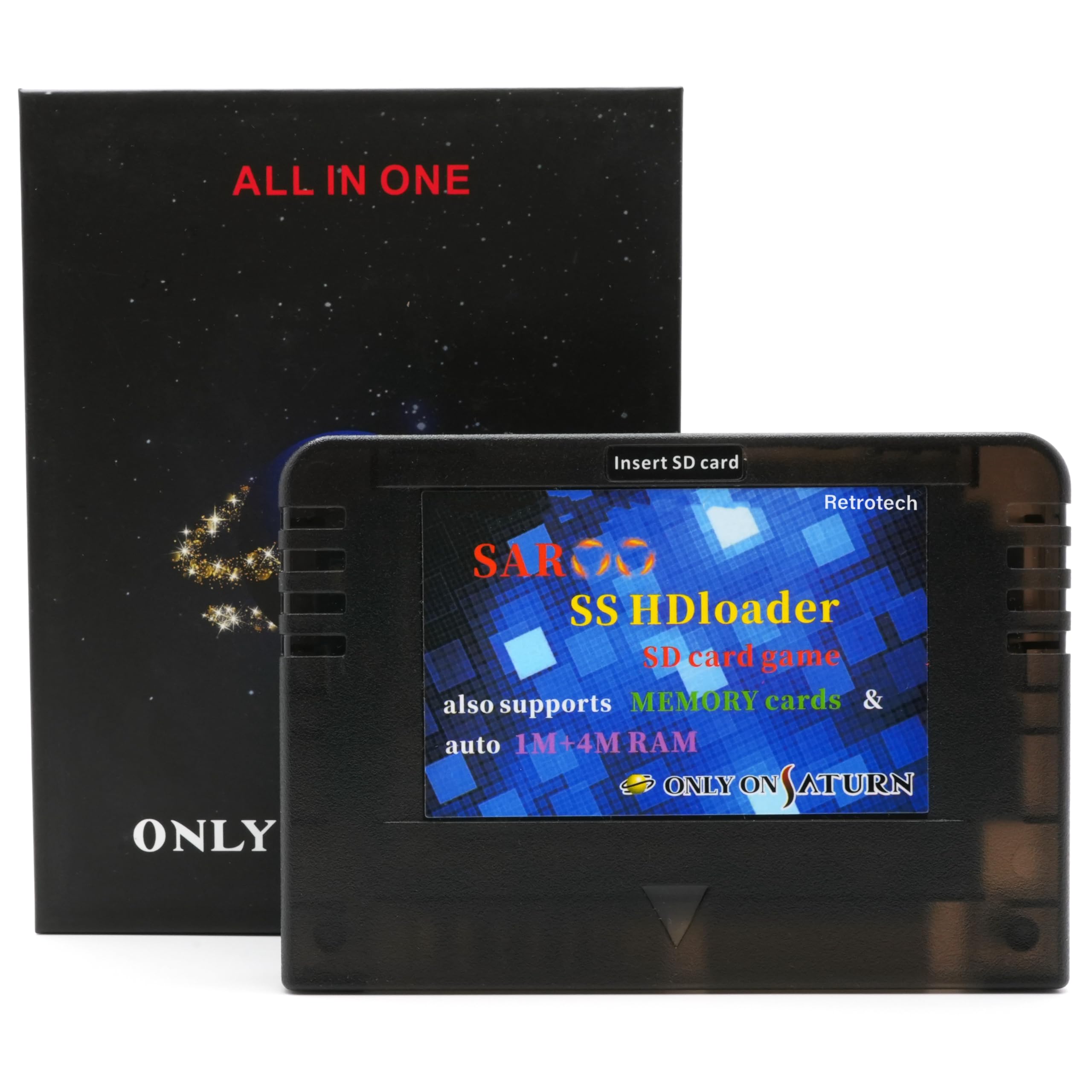 Retrotech Only On Saturn Saroo HD Loader - 128GB with 250 Classic Games for Sega Saturn | Perfect for Retro Gaming Enthusiasts & Collectors