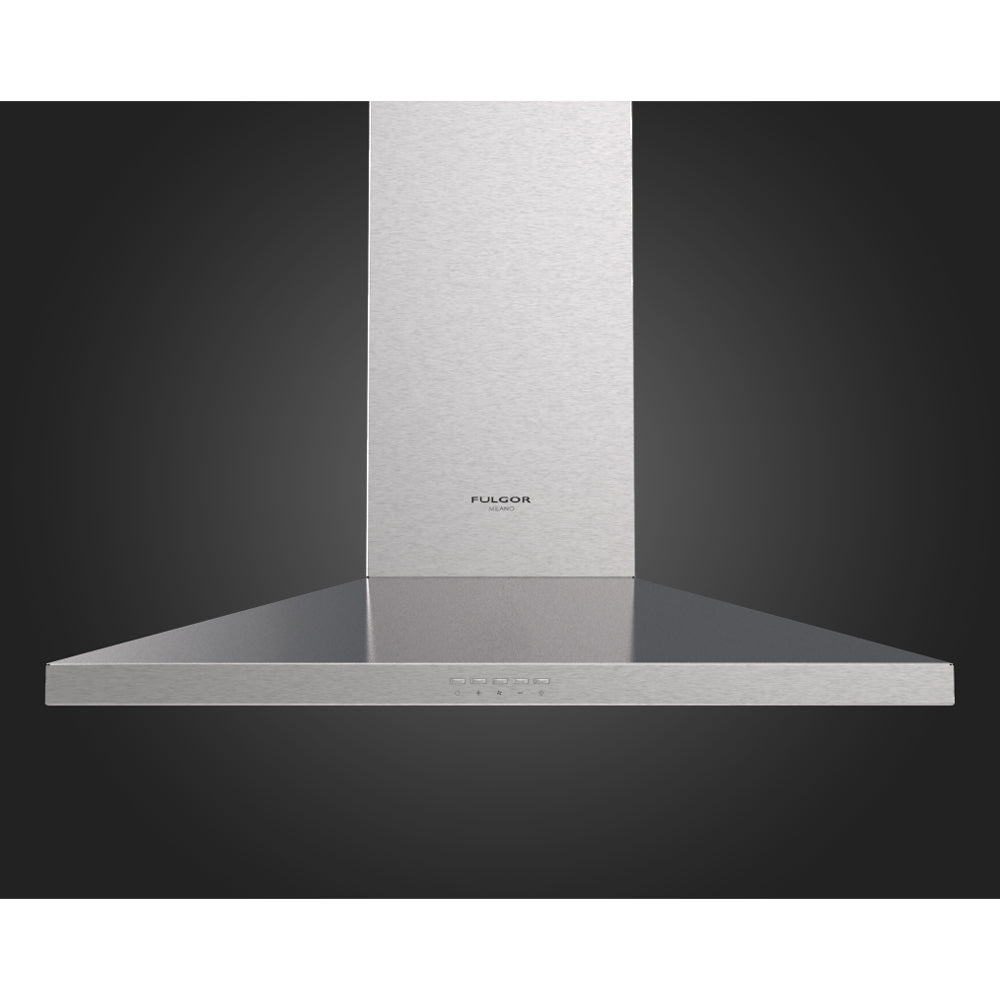 Fulgor Milano 30 Inch 600 CFM Stainless Steel Wall Mount Range Hood - F4CW30S1 | Powerful Ventilation for Modern Kitchens | Perfect for Cooking, Grilling & Baking