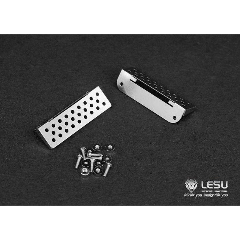 LESU Stainless Steel Side Step Pedal for 1/14 Scale RC Tractor Truck Models - Compatible with TGS Hydraulic Dumper & Remote Control Tipper Cars - Durable Metal Accessory for Off-Road RC Vehicle Enthusiasts (Perfect for Crawling, Trail Adventures & Construction Site Play)