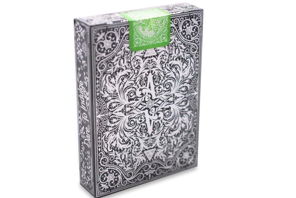 Premium Absinthe V2 Playing Cards - 52 Poker Deck with Unique Green Design for Magic Tricks, Cardistry & Casino Night - Perfect for Professional Magicians, Card Gamers & Collectors