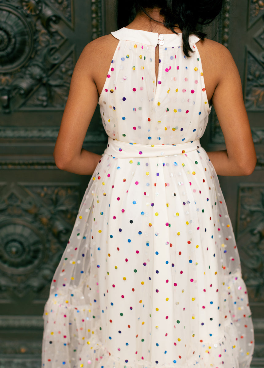 Elide Dress in Shell Multi - Elegant Floral Print Summer Dress for Women | Perfect for Beach Vacations, Date Nights & Casual Outings