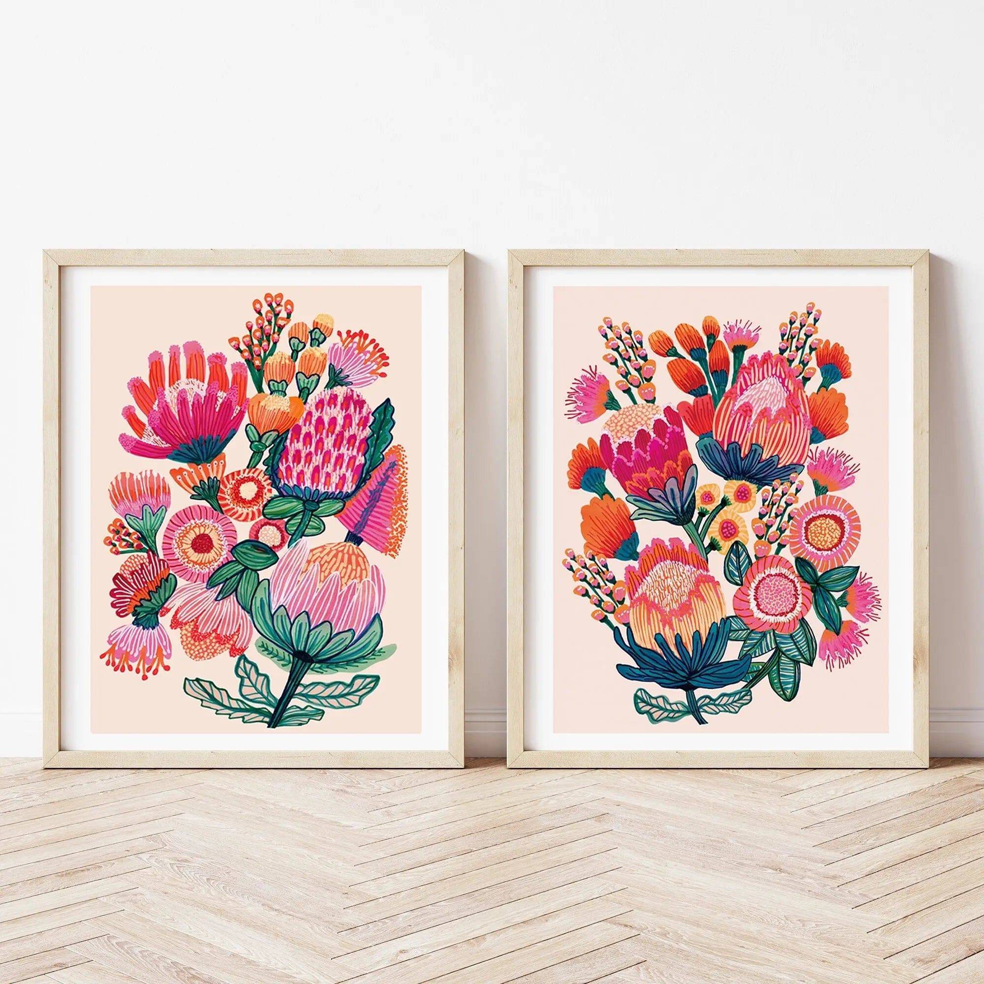 Australian Flowers Wall Art Prints - Stunning Floral Canvas Decor for Living Room, Bedroom & Office - Perfect for Home Decor & Gifts