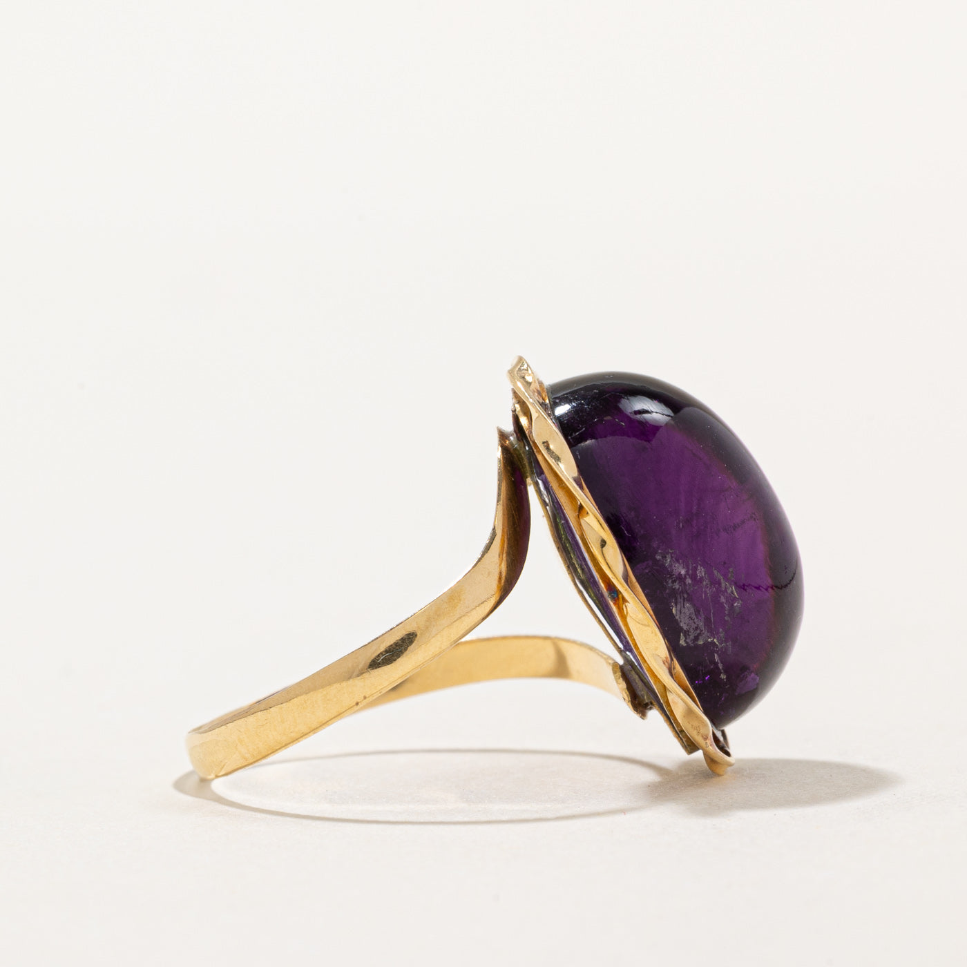 14.00ct Amethyst Cocktail Ring for Women - Size 7.5 - Elegant Purple Gemstone Statement Ring for Parties, Weddings & Evening Events