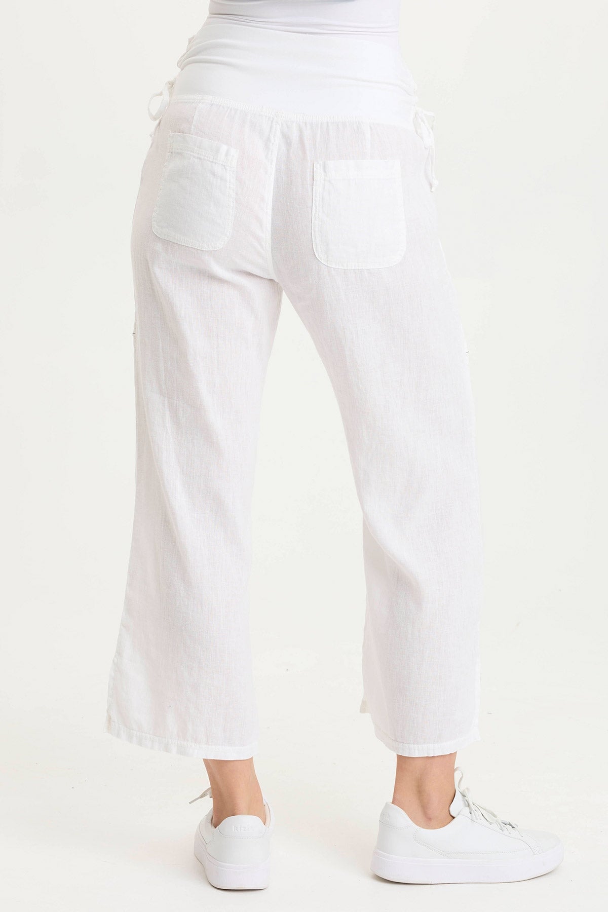 Amica High Waist Linen Cargo Pants for Women - Comfortable & Stylish Casual Trousers for Summer, Travel, and Outdoor Activities