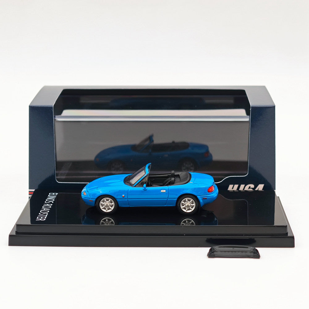 1/64 Scale Mazda Eunos Roadster NA6CE Diecast Model Car with Tonneau Cover - Blue HJ642025ABL Limited Edition Collectible Toy for Car Enthusiasts | Perfect for Display, Gifts, and Hobby Collections