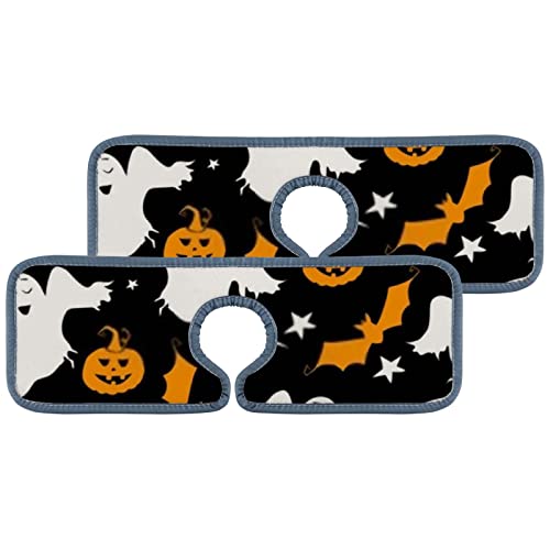 Halloween Pumpkin Ghost Cartoon Style Black