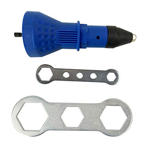 Cordless Electric Rivet Nut Gun - Heavy Duty Riveting Tool with Insert Nut Drill Adapter & Bits for Metal, Wood, and Plastic - Perfect for DIY, Automotive, and Construction Projects
