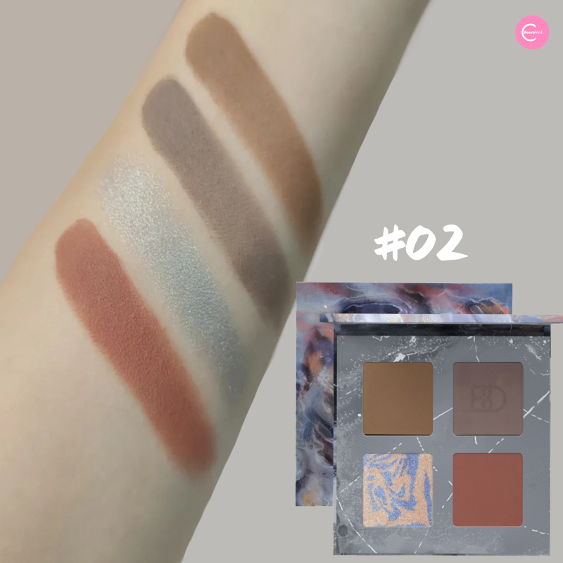 BeautyDom Boundless Land 4 Color Eyeshadow Palette - Highly Pigmented, Long Lasting Makeup for Day & Night Looks - Perfect for Parties, Weddings & Everyday Wear