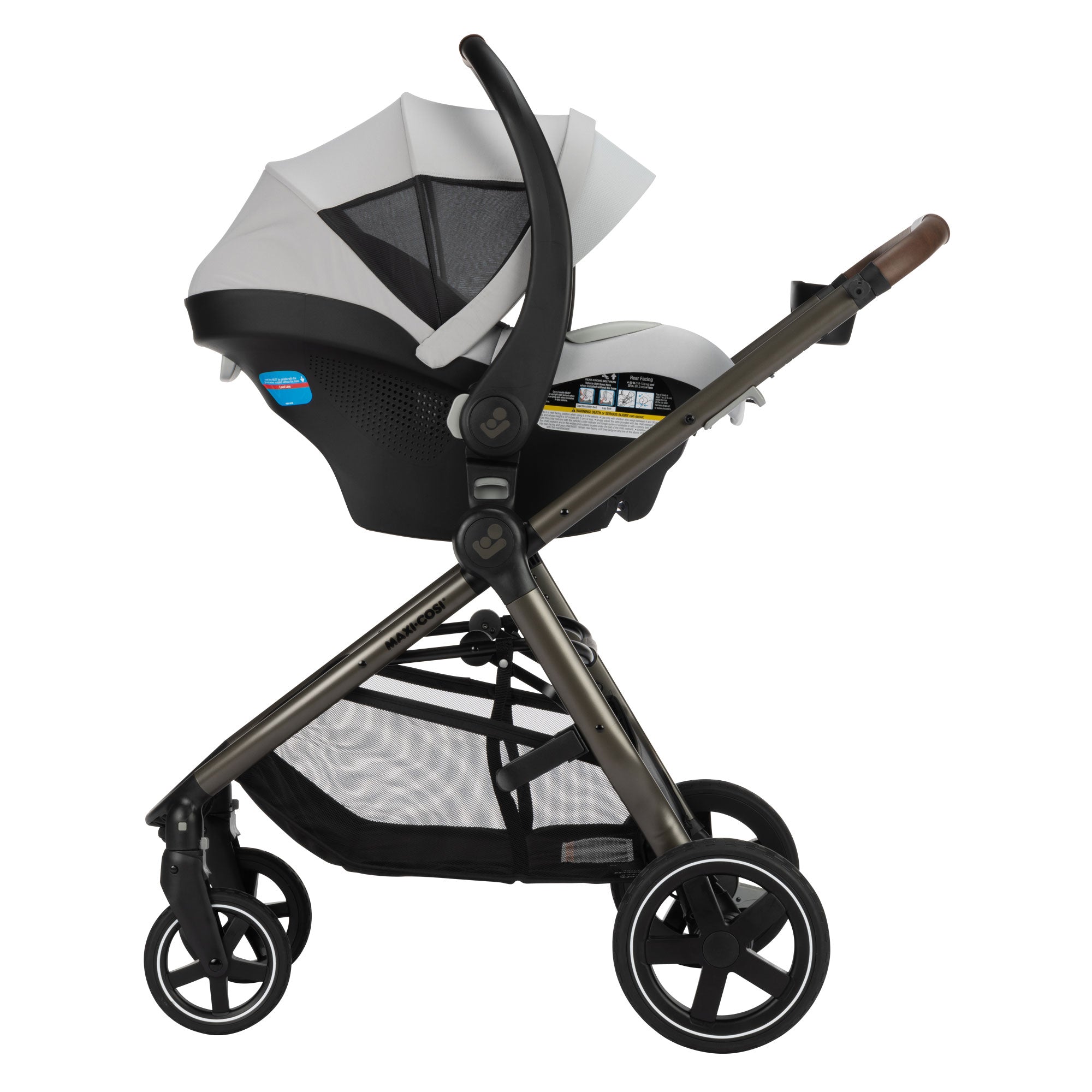 Maxi Cosi Zelia2 Luxe+ 5-in-1 Travel System with Mico Luxe+ Infant Car Seat - Convertible Stroller & Baby Carrier for Newborns to Toddlers - Perfect for Travel, Shopping & Daily Outings