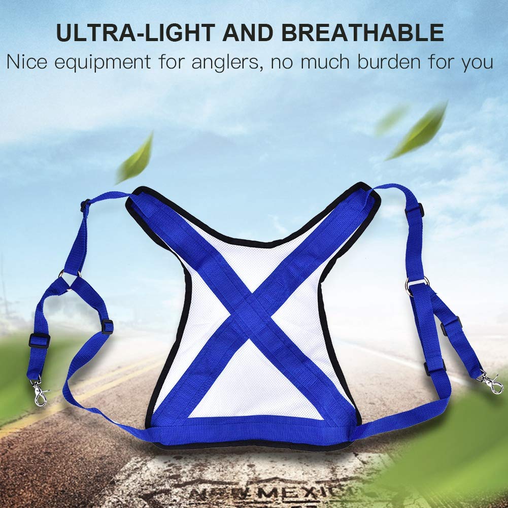 Adjustable Fishing Harness & Rod Fighting Belt - Ultralight Fishing Vest Shoulder Tackle Equipment for Big Fish | Perfect for Deep Sea & Freshwater Fishing Adventures