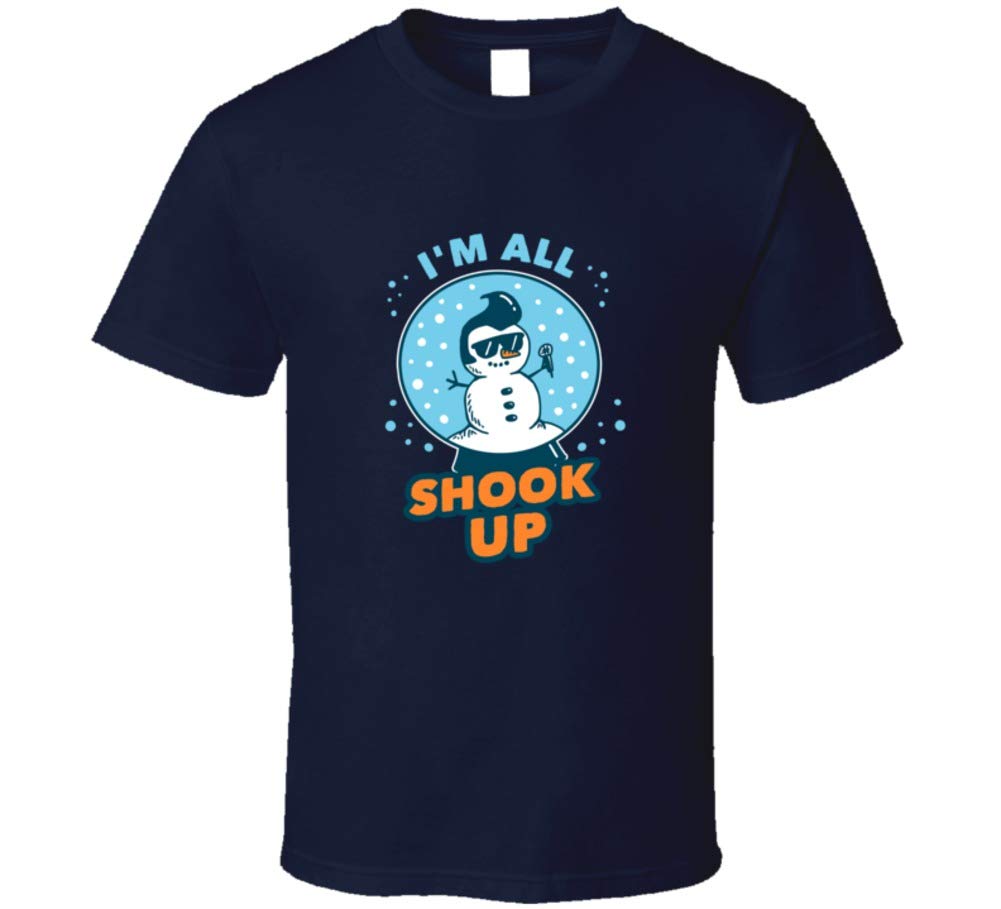 Elvis Snowman All Shook Up T-Shirt - Vintage Christmas Novelty Tee for Elvis Fans | Holiday Party, Ugly Sweater Contest & Festive Gift