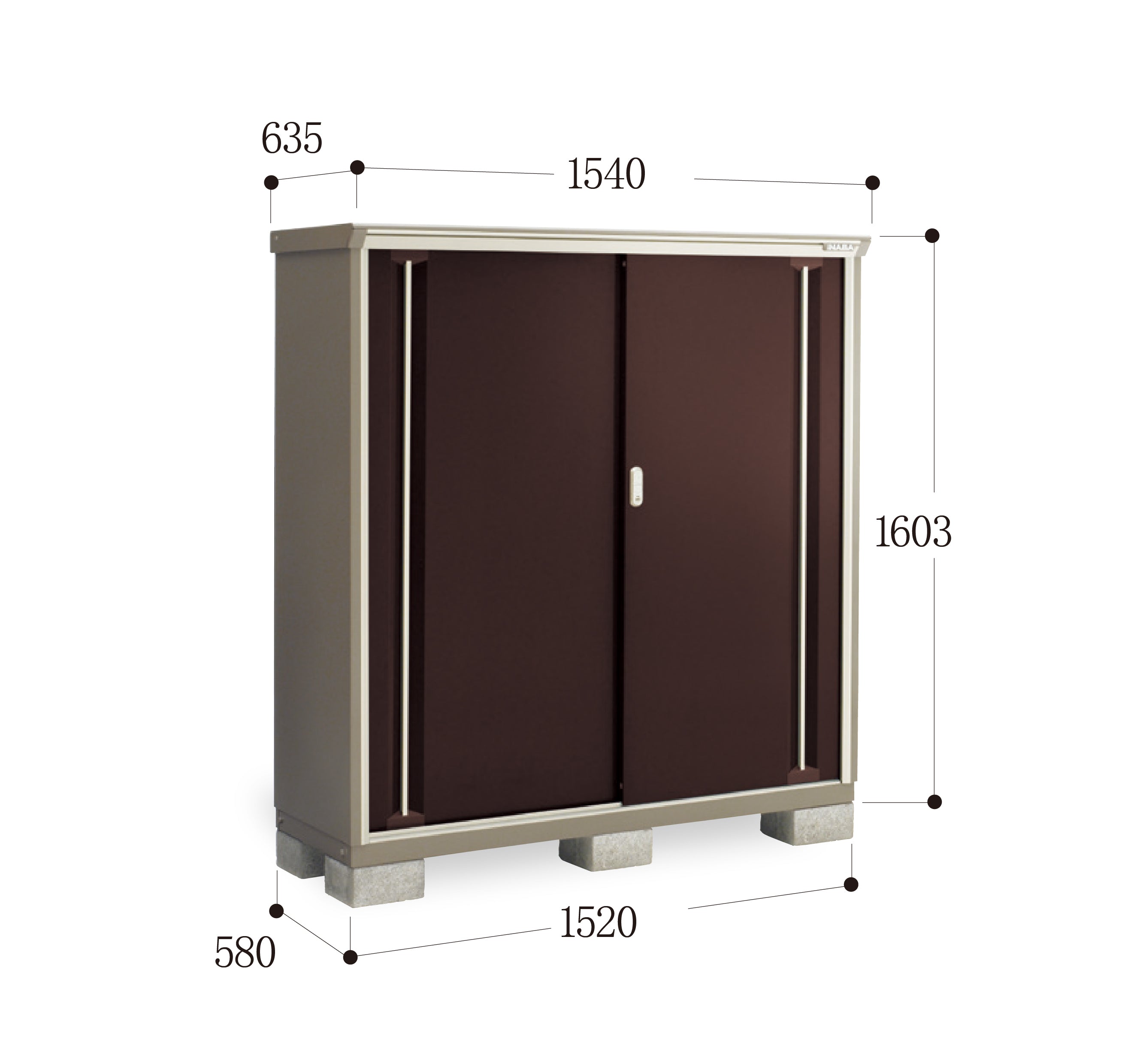 Pre-Order Inaba Outdoor Storage Cabinet KMW 156D (60.6