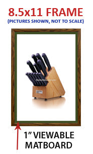 Premium Wooden Snap Frames for 8.5x11 Posters - 1 Wide Matboard Included - Perfect for Home, Office & Gallery Displays