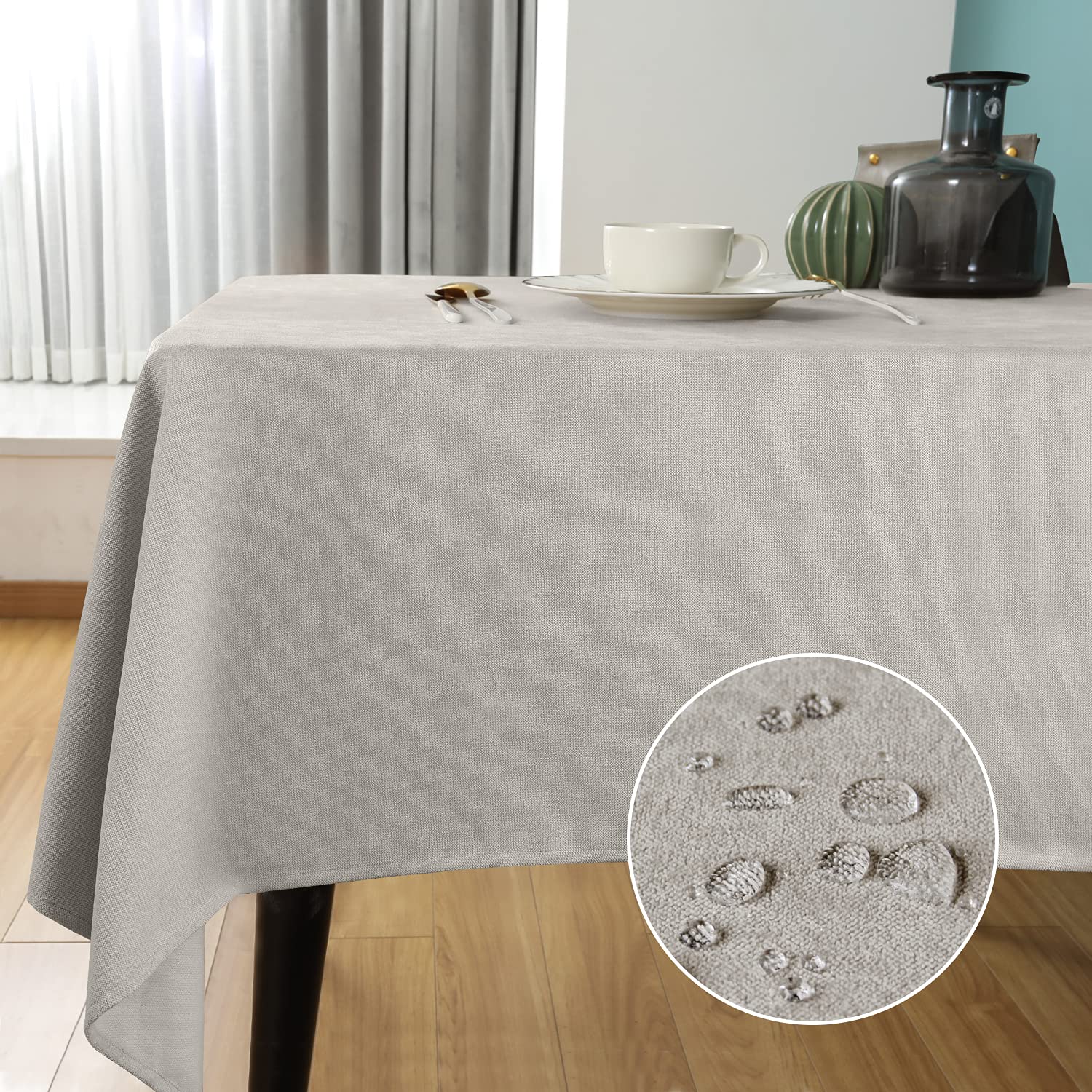 Waterproof Rectangle Tablecloth 57x84.5 Inch - Large Dining & Party Cover