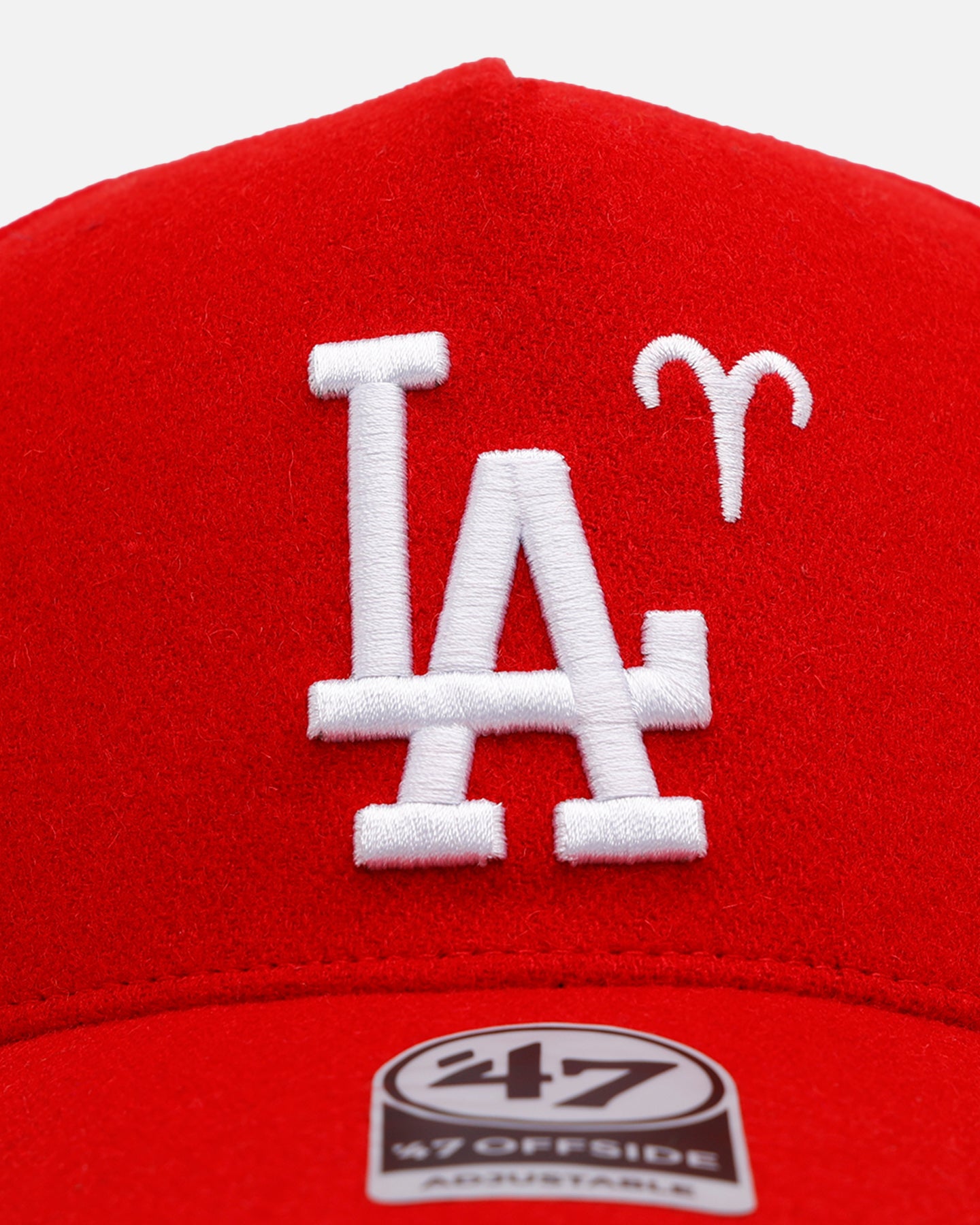 47 Brand Los Angeles Dodgers 'Zodiac' Aries 47 Offside Snapback Red Hat - Official MLB Baseball Cap for Men & Women - Perfect for Sports Fans, Casual Wear & Gift Giving