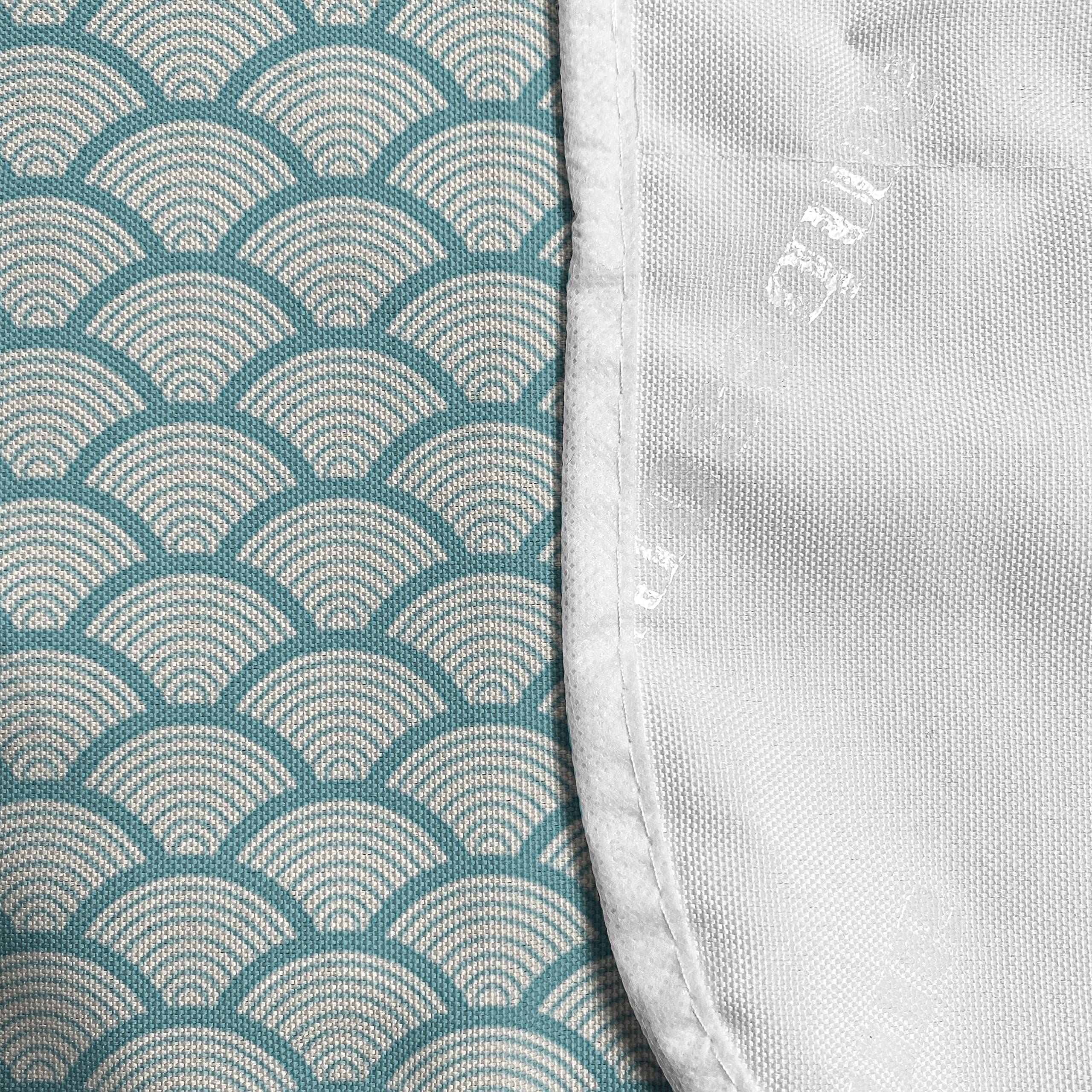 Ambesonne Waterproof Microwave Cover for Kitchen - Striped Sea Waves Design, 36