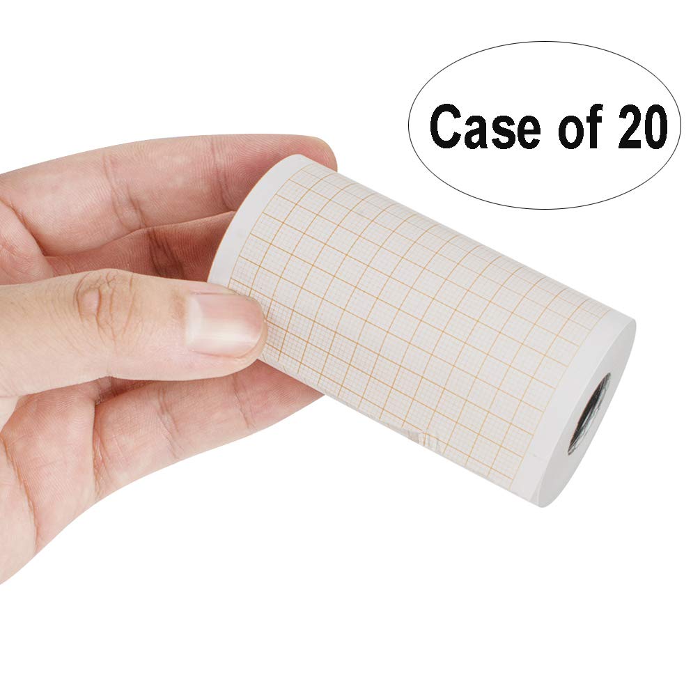 20 Pack Thermal Printer Paper Rolls for ECG EKG Electrocardiograph - 80mm x 20m, 3 Channel - Perfect for Medical Clinics, Hospitals & Home Health Monitoring