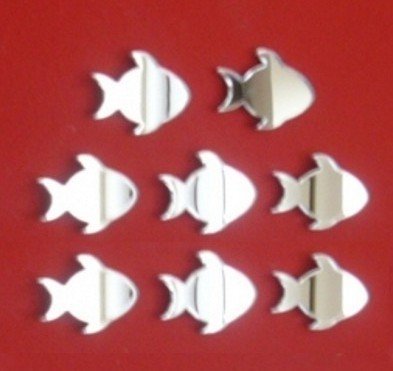 8 Pack Fish Shaped Acrylic Crafting Mirrors - 2cm Small Decorative Mirrors for DIY Projects, Scrapbooking & Home Decor - Perfect for Crafts, Jewelry Making & Party Decorations