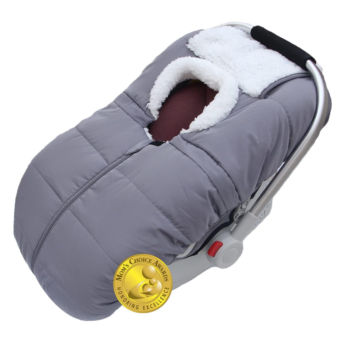 **TSAYAWA Winter Baby Car Seat Cover - Insulated Windproof Bunting Bag for Newborn & Infant - Keep Baby Warm in Cold Weather - Mom's Choice Awards Winner - Perfect for Travel, Stroller & Car Seat (Grey)**