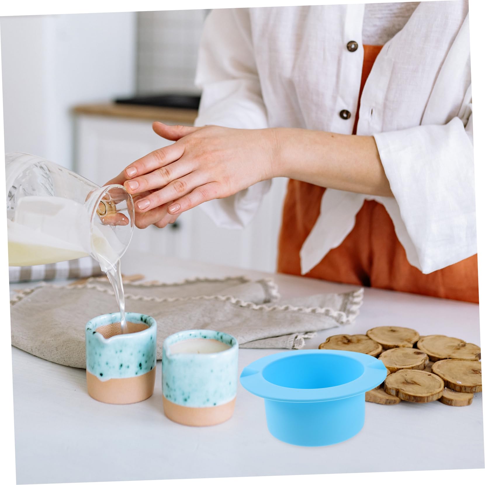 5-Pack Silicone Wax Melting Bowls - Reusable Wax Warmer Liner & Inner Pot for Wax Heaters - Non-Stick, Easy to Clean - Perfect for DIY Candle Making, Waxing, and Beauty Salon Use
