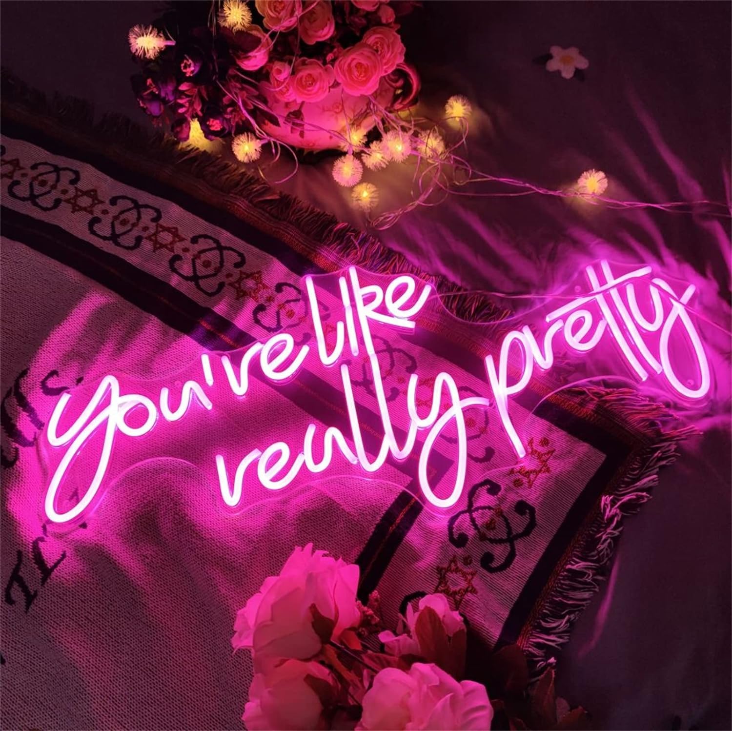 LED Neon Light Sign - 65x28cm for Birthday Party & Bedroom Decor