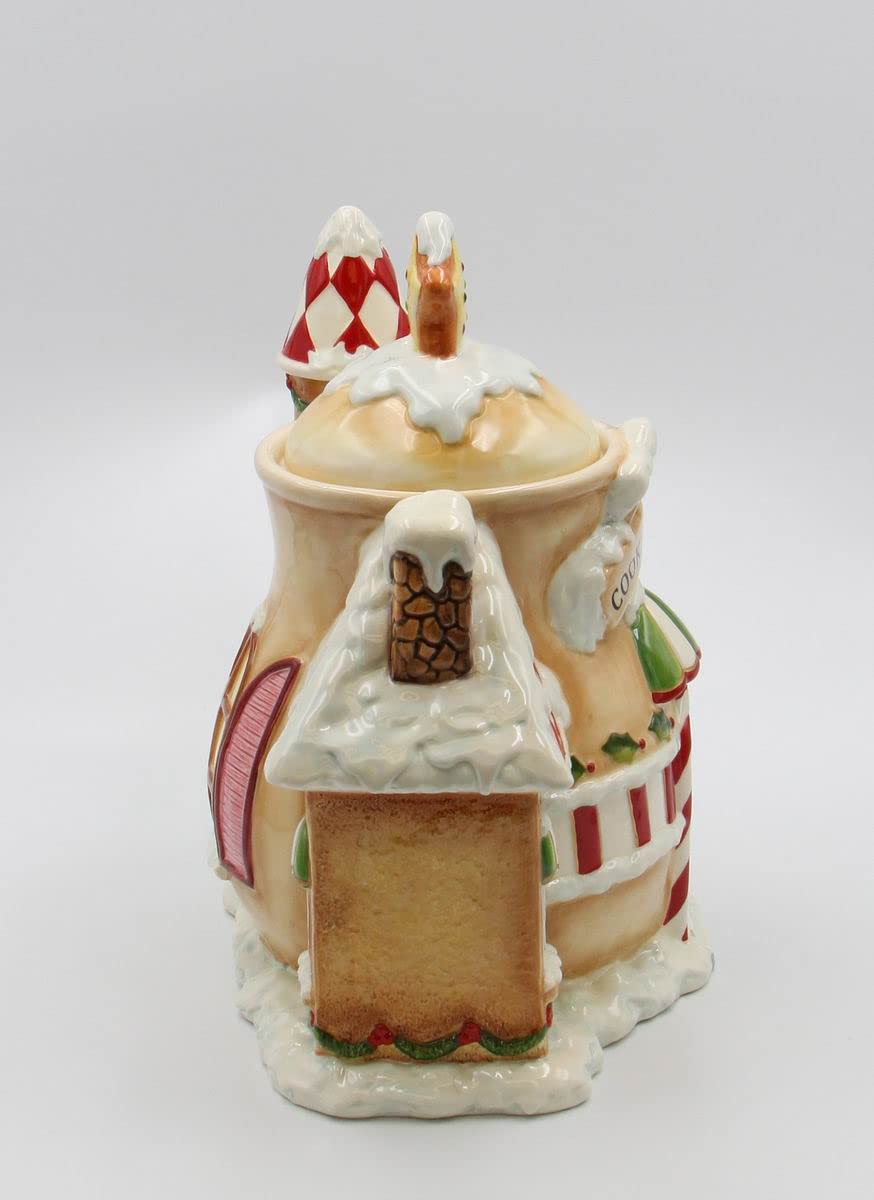 Laurie Furnell Santa's Village Collection Fine Ceramic Cookie Jar - 12-7/8
