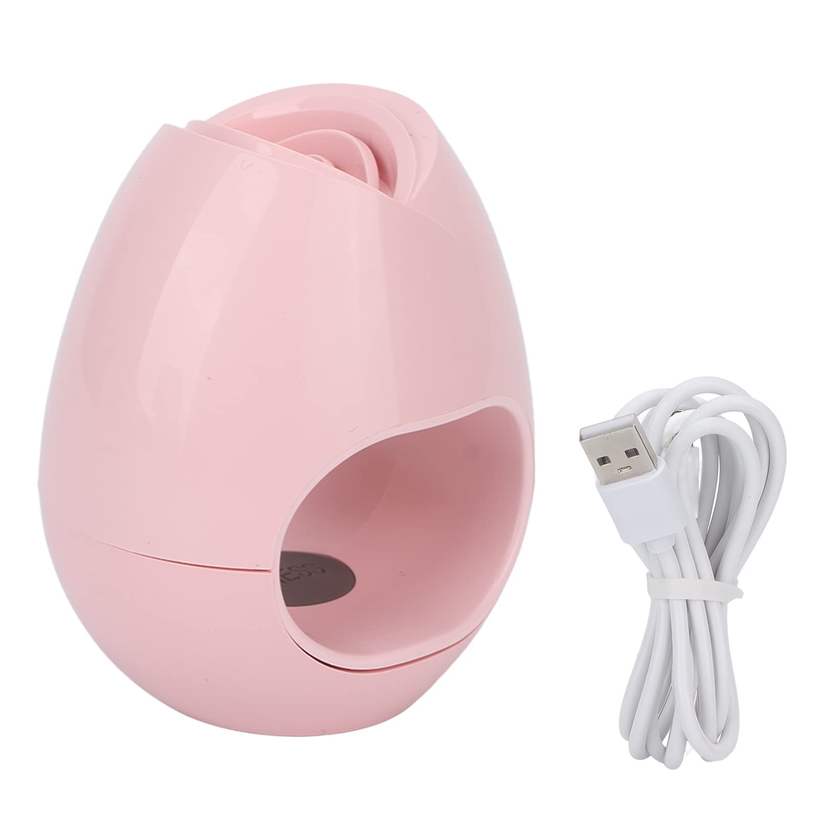 16W Pink Rose Shape UV LED Nail Lamp - USB Mini Gel Manicure Light for Quick Drying & Phototherapy | Portable Single Finger Button Design | Perfect for Home, Salon & Travel Nail Care